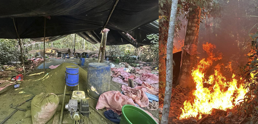 Destruyen tres fábricas móviles de cocaína en el Trópico de Cochabamba pese a bloqueos 