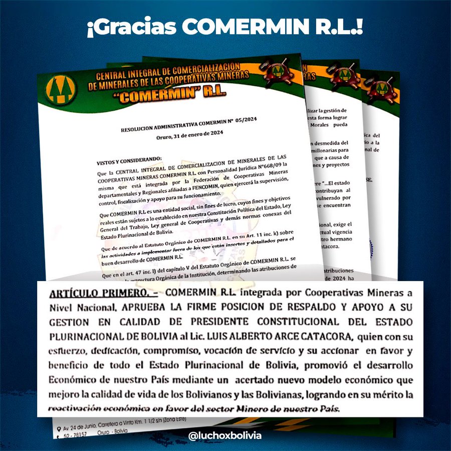 Arce asegura que la Revolución Democrática y Cultural es resultado del despertar político de organizaciones sociales y sindicales