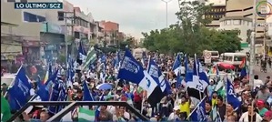Masiva marcha en Santa Cruz respalda al presidente Arce y a su gobierno