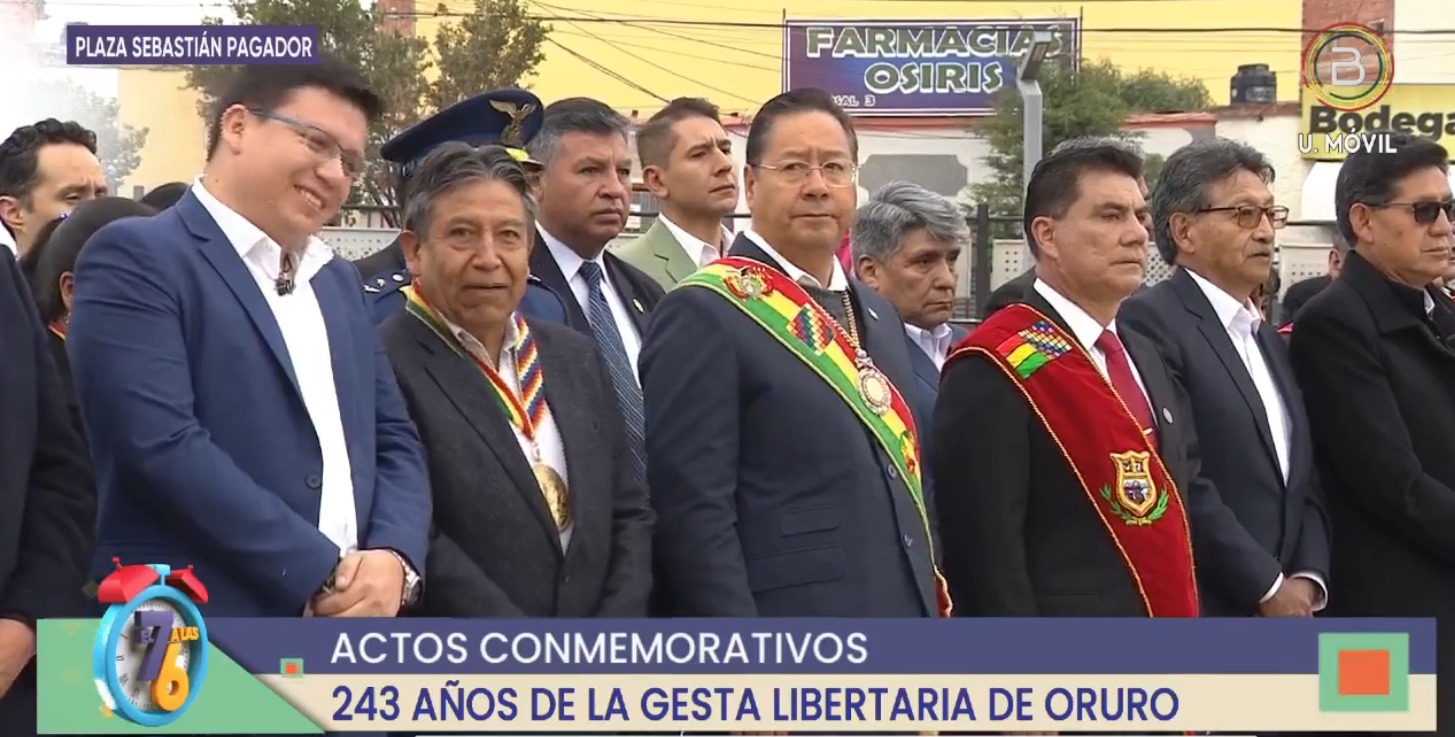 Presidente participa en los actos conmemorativos por los 243 años de la Gesta Libertaria de Oruro 