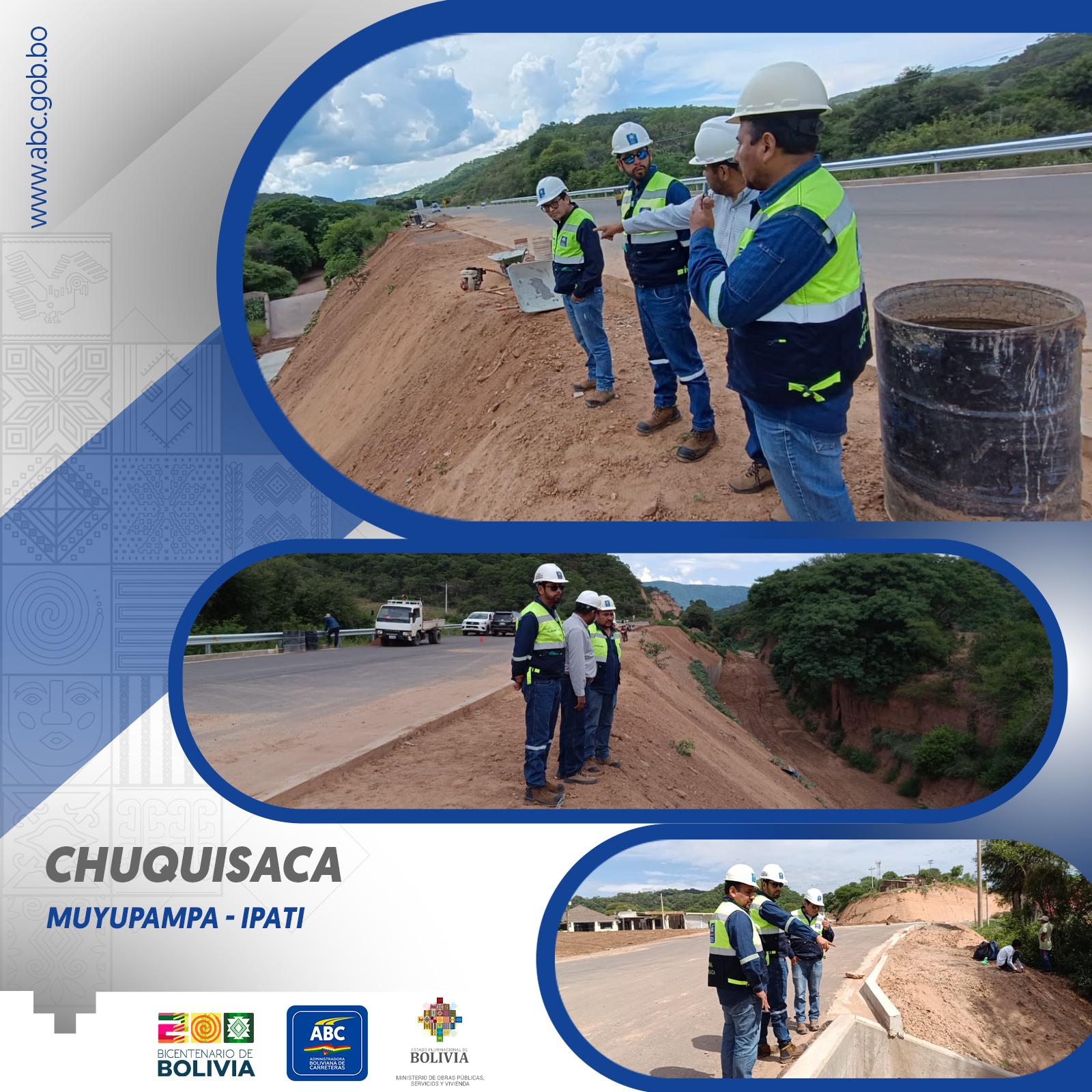 ABC supervisa el tramo carretero Muyupampa – Ipati antes de la recepción definitiva