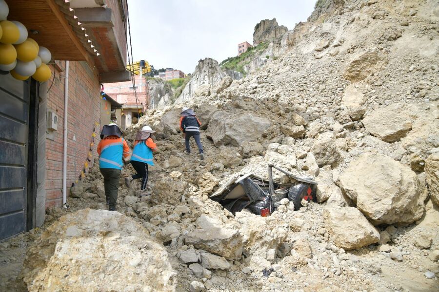 Tras intensas lluvias identifican más de 16 puntos con problemas de deslizamiento en La Paz 