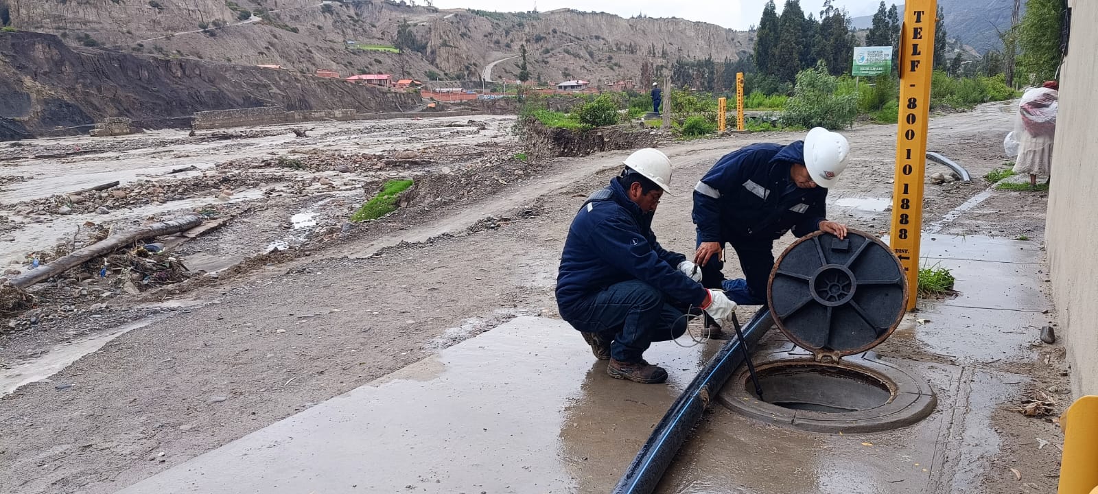 YPFB aísla redes primarias de gas natural afectadas por crecida del río en Lipari 
