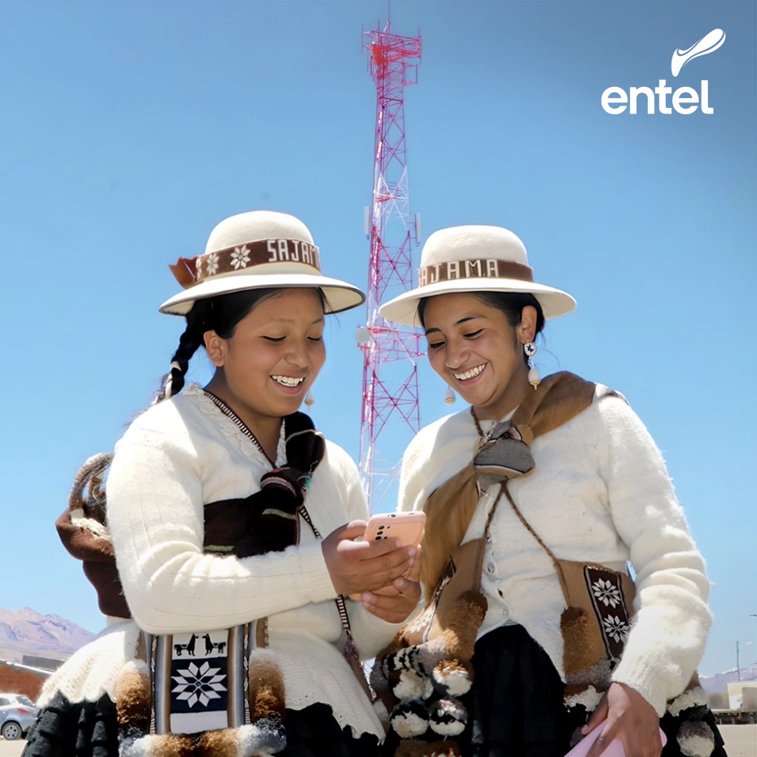Entel llega a más de 20.300 localidades de Bolivia con telefonía móvil y acceso a internet 