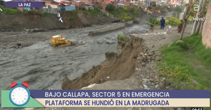 Vecinos de Bajo Callapa denuncian desplome de plataforma y falta de atención del alcalde Arias