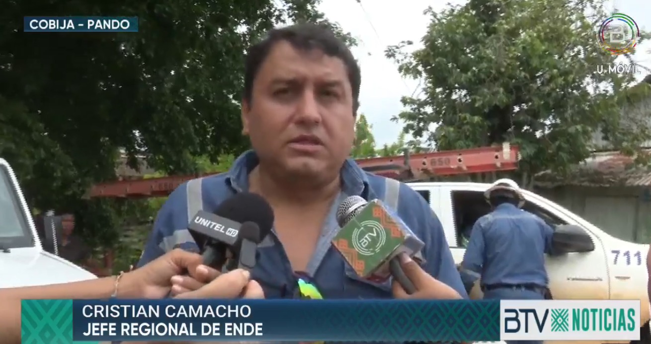 ENDE activa mantenimiento preventivo y restablece electricidad en algunos barrios de Cobija