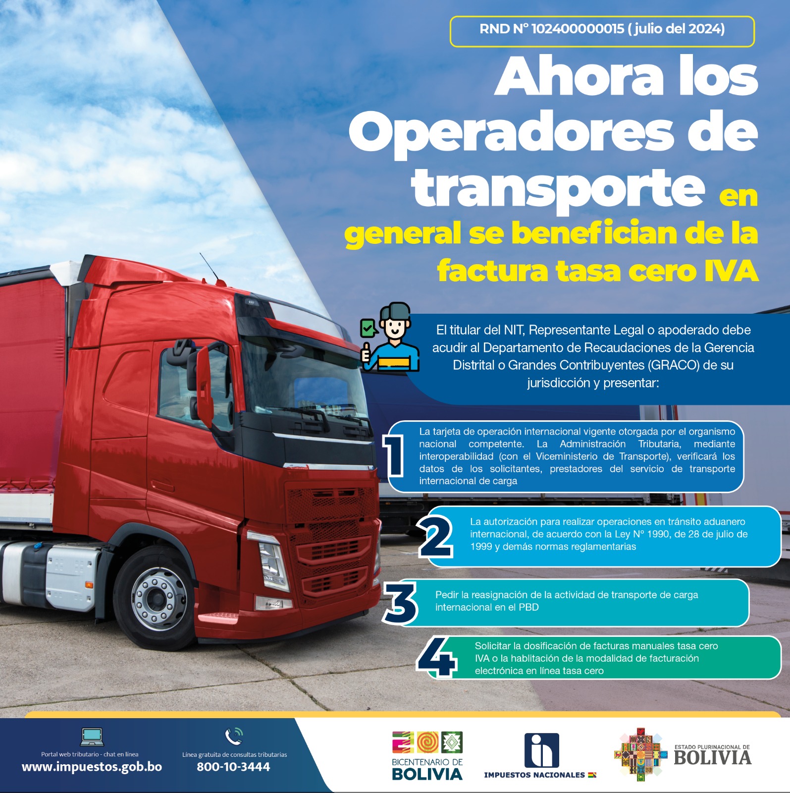 Impuestos emite norma para que operadores del transporte se beneficien de tasa cero IVA 