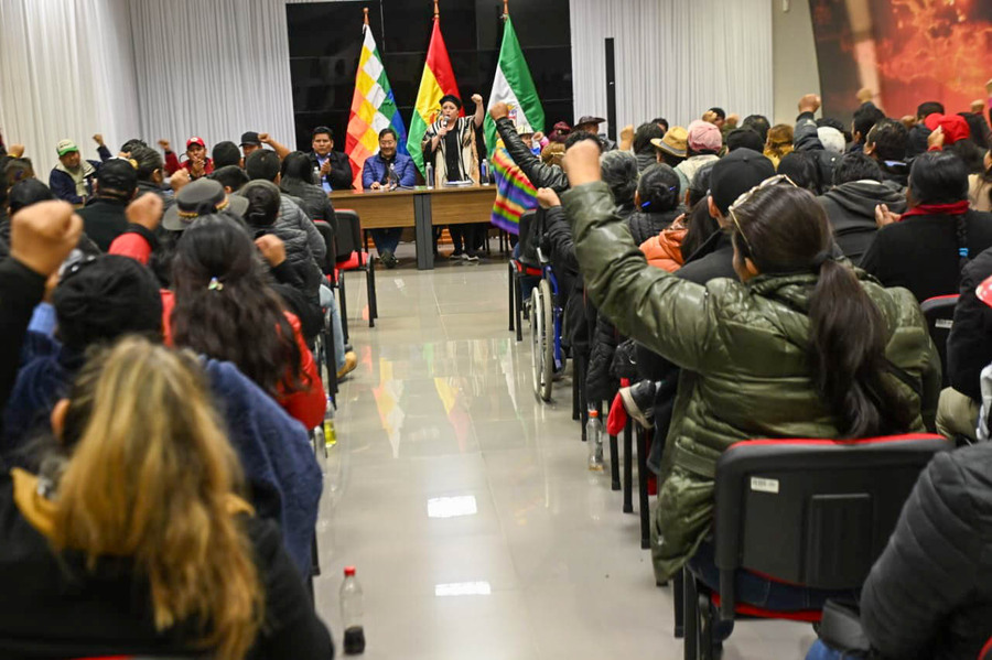 Organizaciones sociales se reúnen con Arce y ratifican su participación en la Gran marcha del 12 de julio