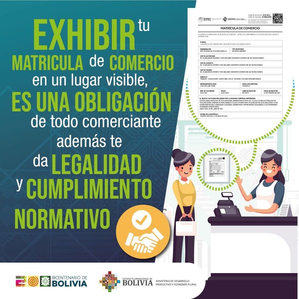 Instan a exhibir la matrícula de comercio en negocios para transmitir confianza a la población