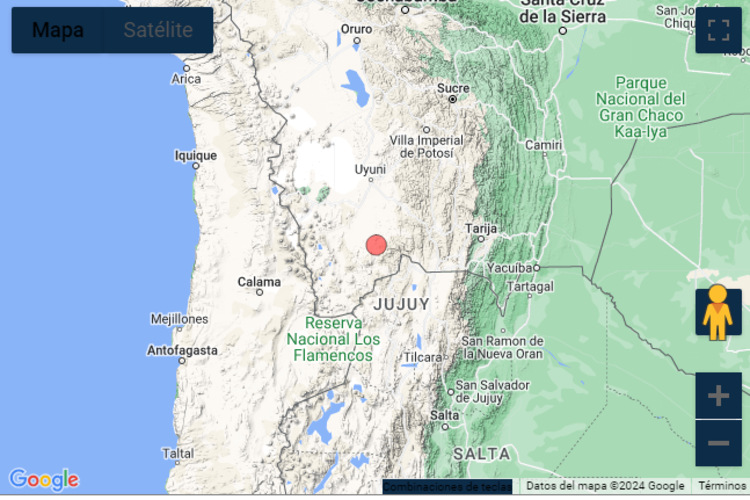 Reportan sismo de 3,5 la mañana de este lunes en Sud Lipez 