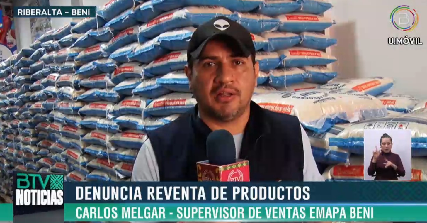 En Riberalta denuncian que compran arroz de tiendas de Emapa y lo revenden a precio elevado 