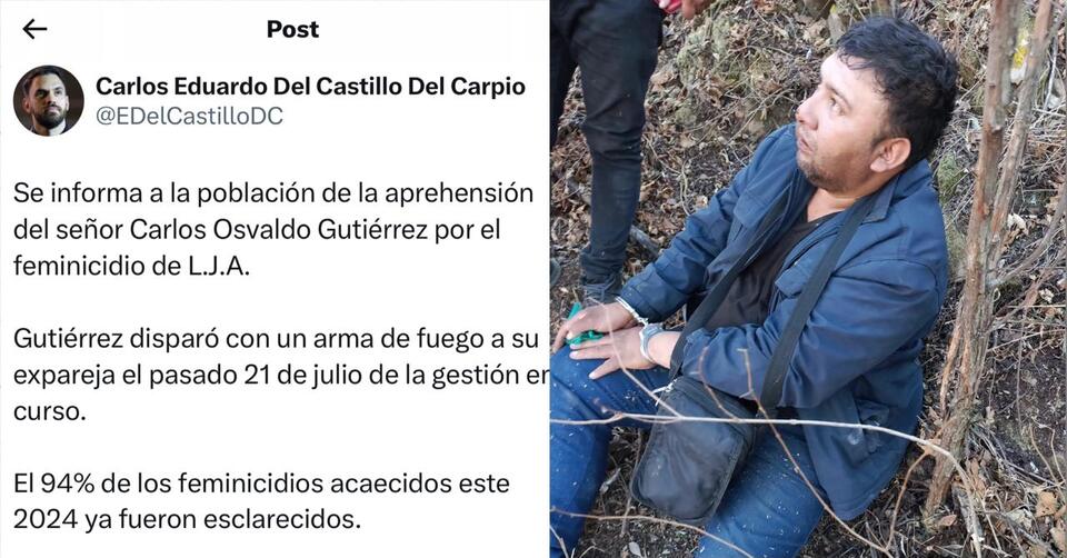 Tras tres días de búsqueda detienen a un acusado de feminicidio en Tarija 