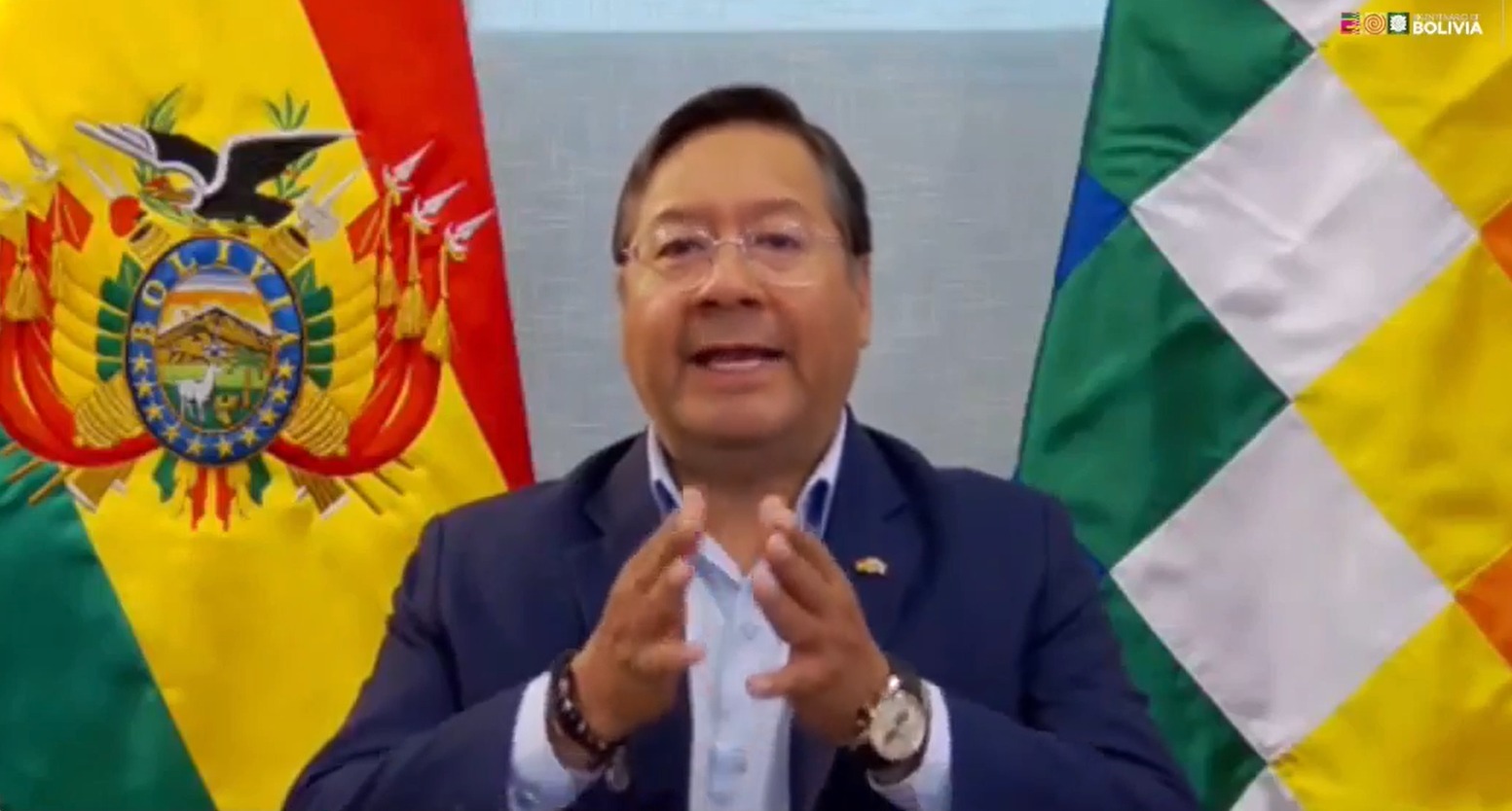 El presidente Luis Arce. Captura.