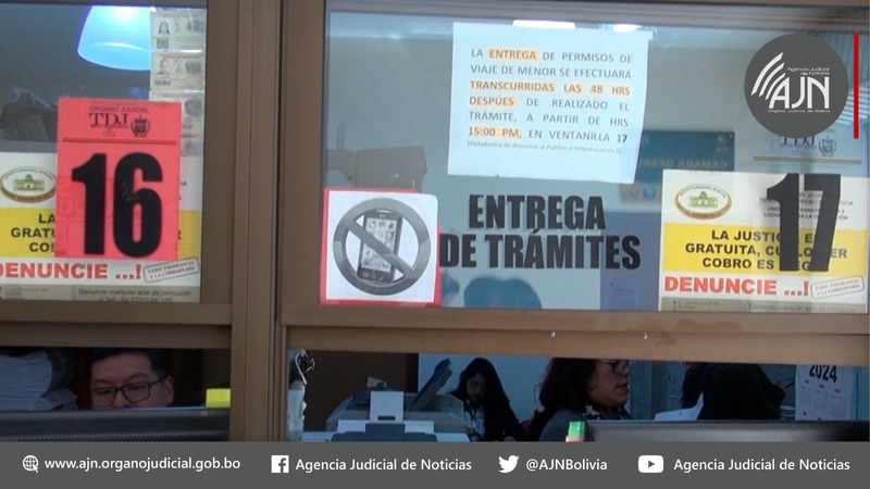 Juzgado de La Paz generó 2.865 autorizaciones de viaje al exterior para menores de edad