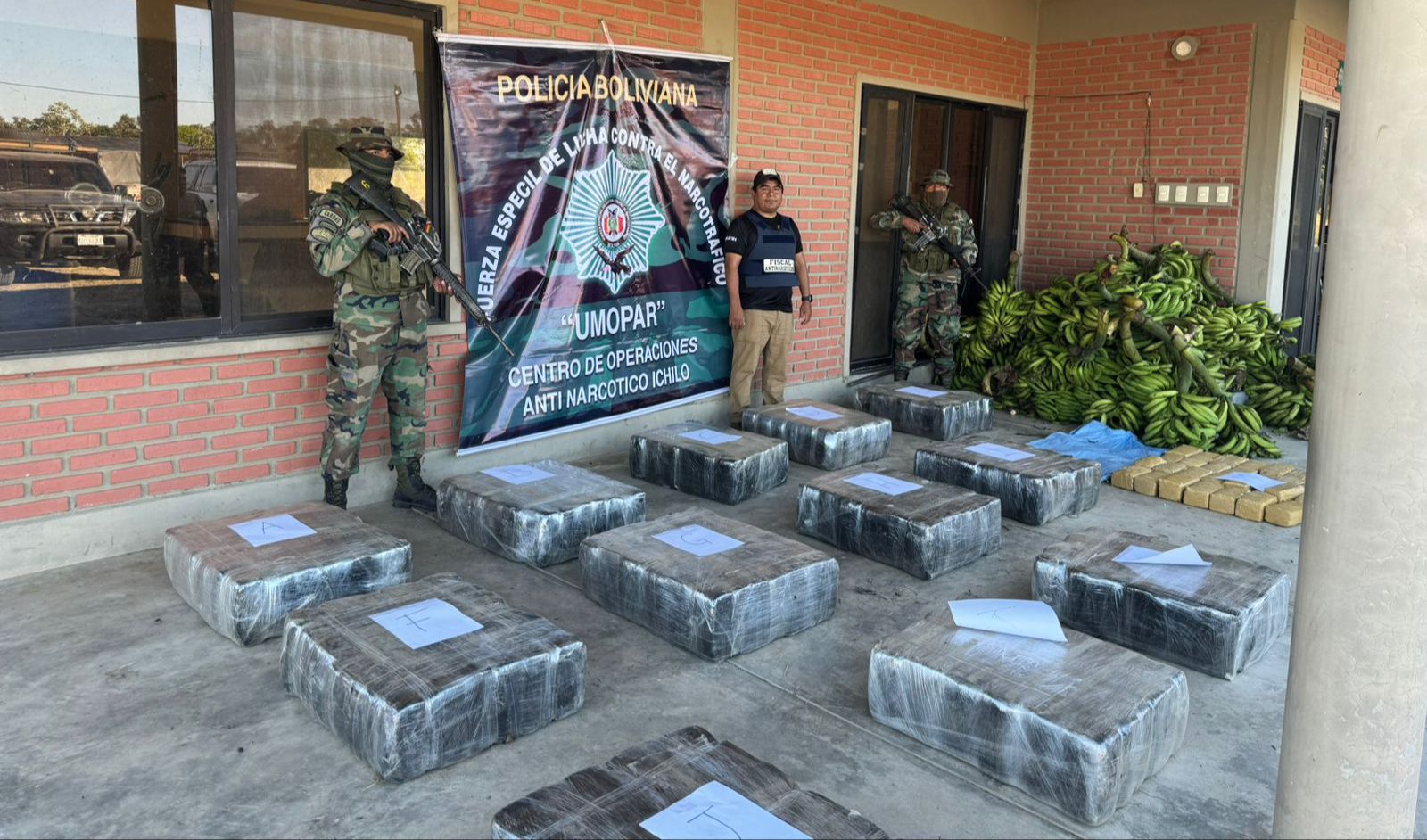 En Yapacaní intervienen camión que trasladaba más de media tonelada de marihuana camuflada en frutas 