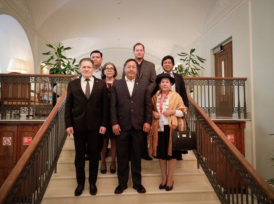 Rosatom informa al presidente Arce avances del Centro de Investigación y Desarrollo en Tecnología Nuclear