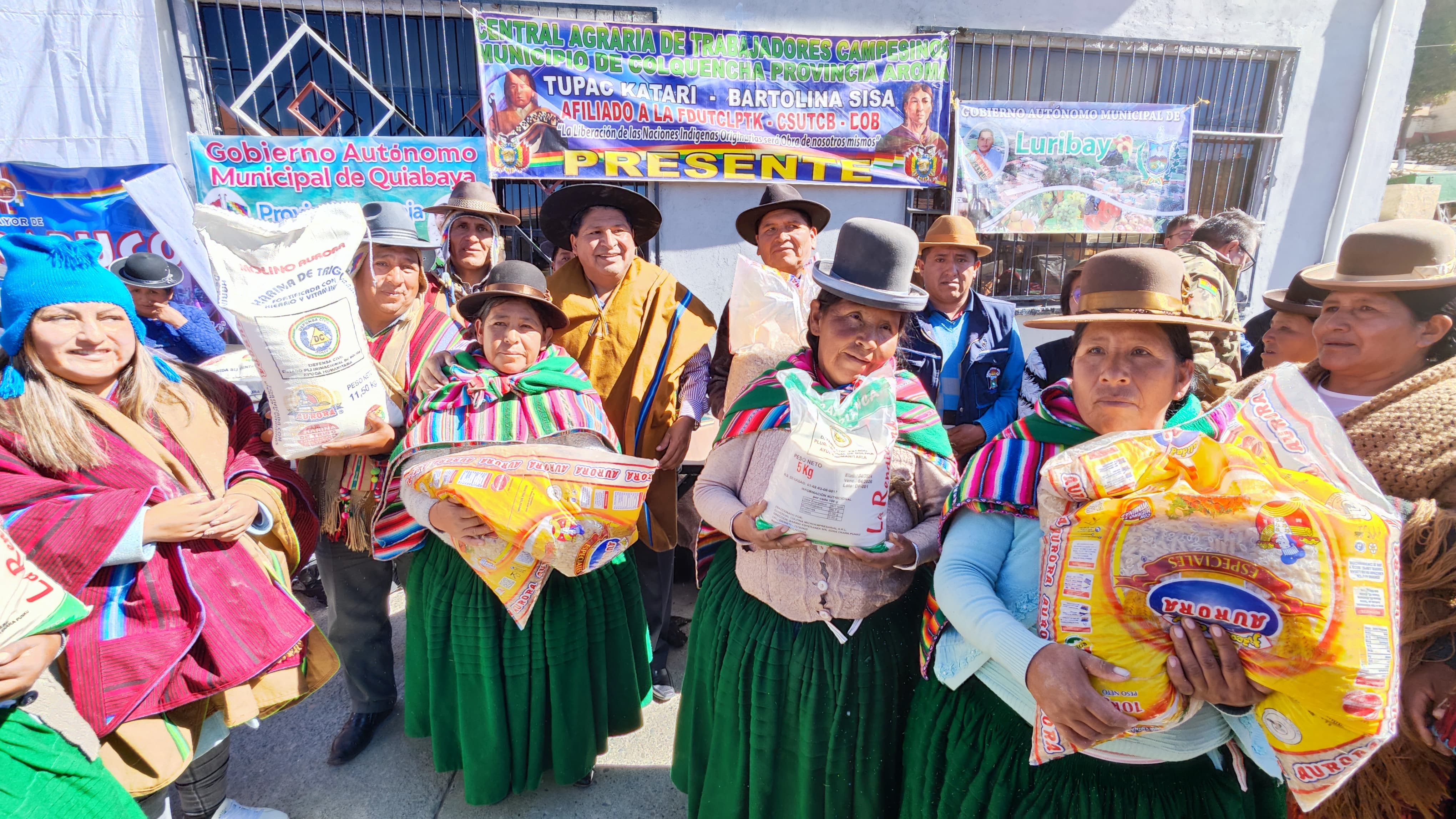 Damnificados de 9 municipios de La Paz reciben 107.88 toneladas de ayuda humanitaria