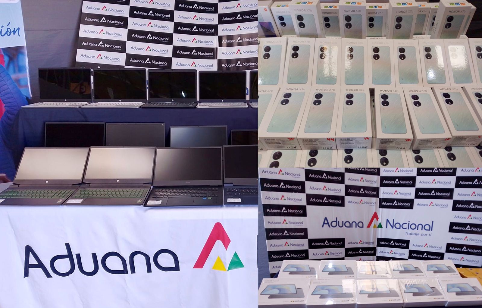 Aduana comisa en Oruro 614 celulares y 50 laptop de contrabando valuados en Bs 1,1 millones