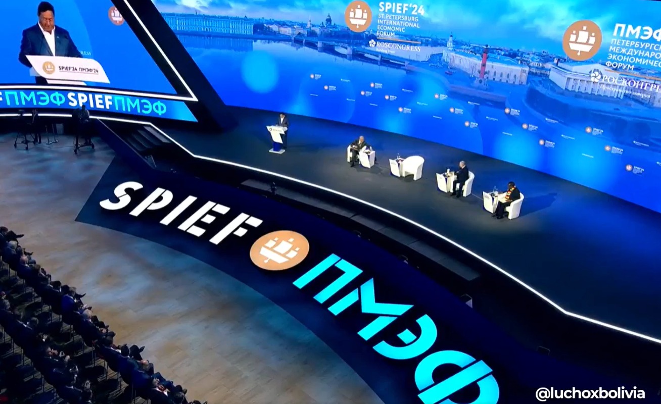 El XXVII Foro Económico Internacional de San Petersburgo, en Rusia. Captura.