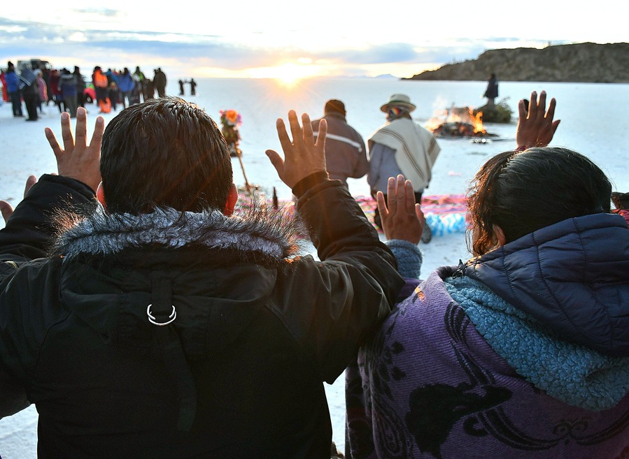 Ministros abogan por la unidad al recibir el nuevo año Andino Amazónico y Chaqueño 5532