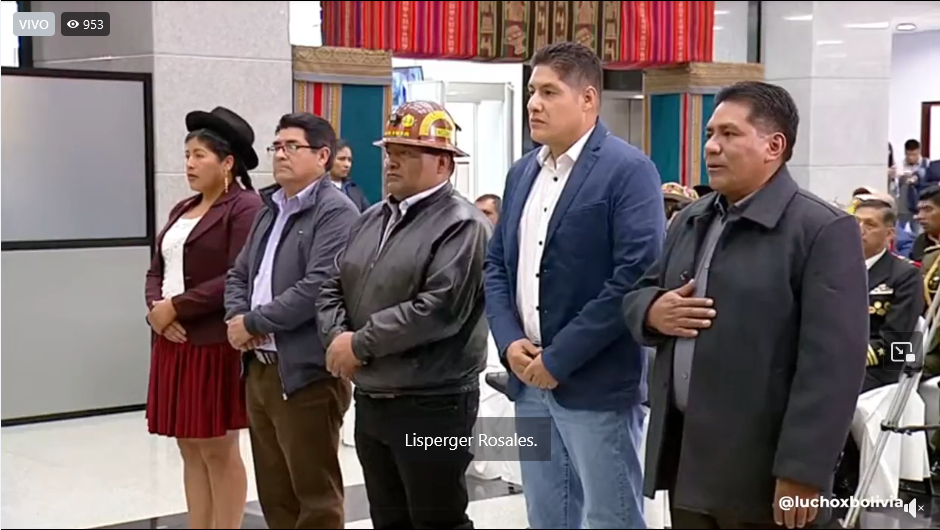 Las nuevas autoridades posesionadas. Captura.