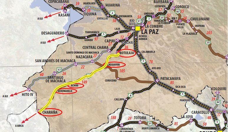 Licitan por Bs 248,5 millones la construcción del tramo I de la carretera Botijlaca – Charaña