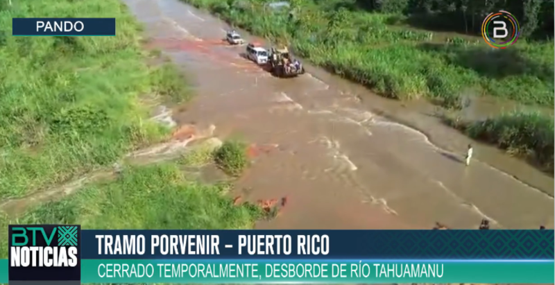 Desborde del río Tahuamanu deja 24 familias damnificadas en dos comunidades de Pando