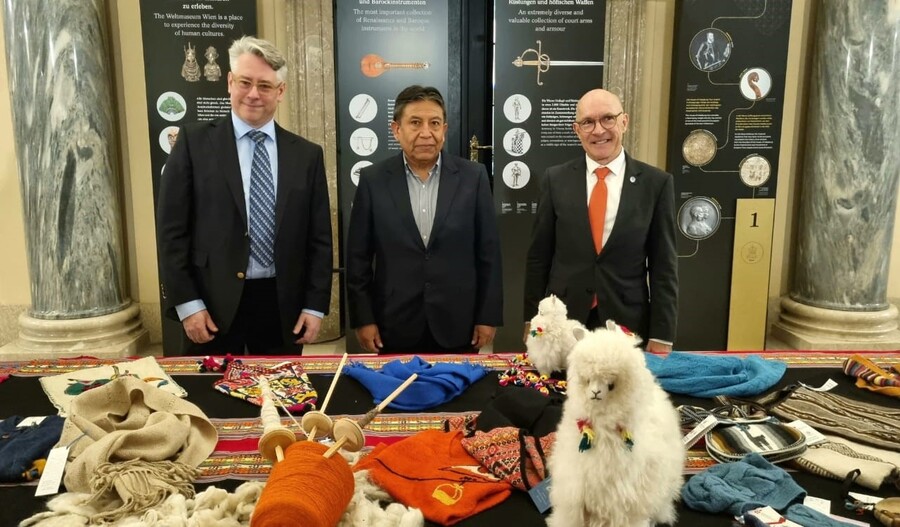 Choquehuanca destaca en Viena la importancia de los camélidos y llama a apoyar su protección y preservación