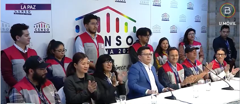 Conferencia de prensa de evaluación de la jornada censal. Captura.