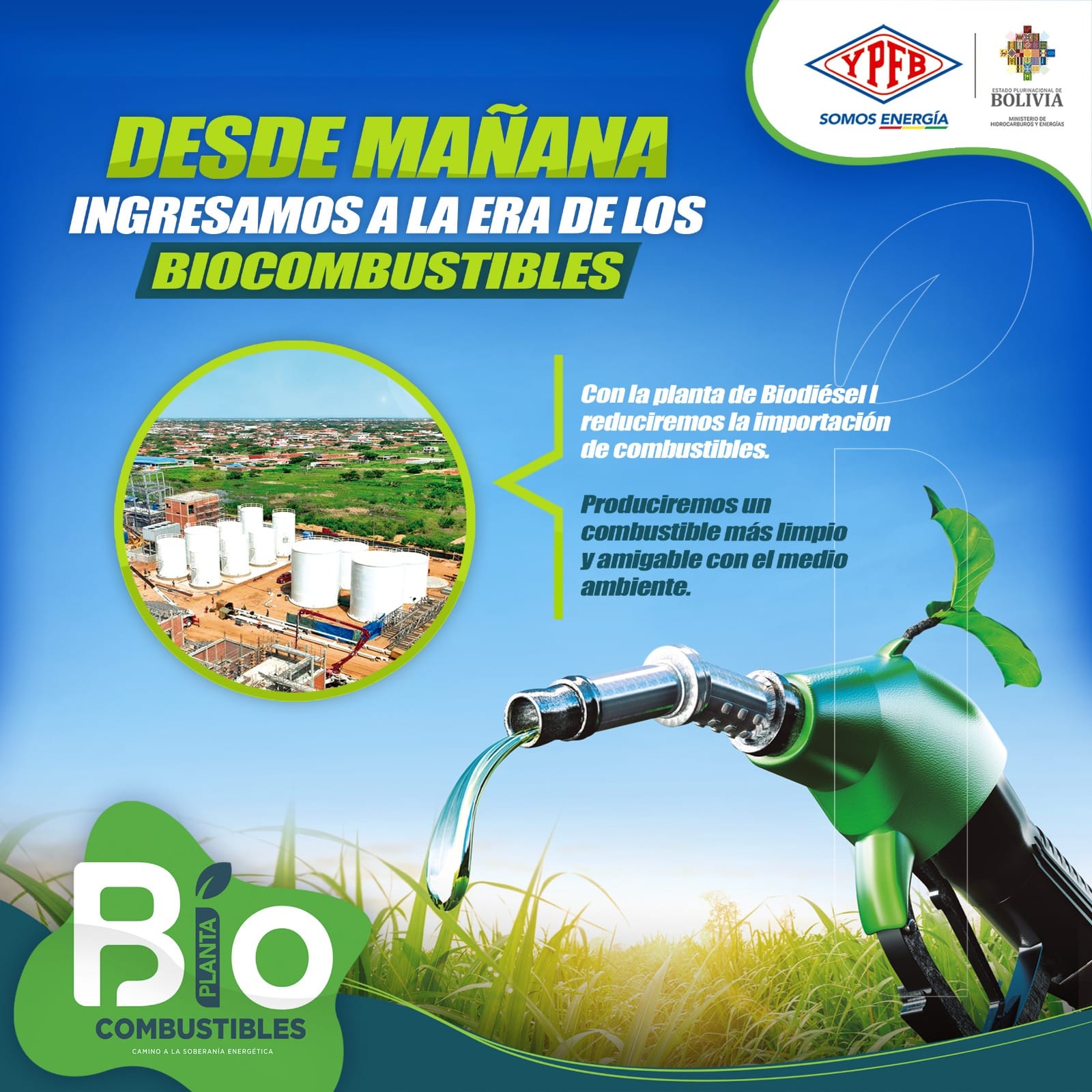 Bolivia ingresa este martes a la era de los biocombustibles con la Planta de Biodiésel I de Santa Cruz