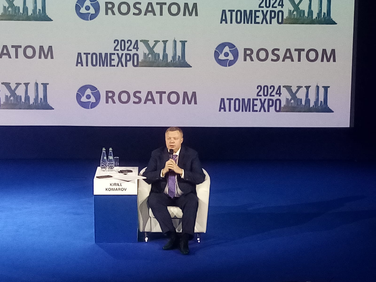 El primer vicedirector general y director de la Unidad de Desarrollo y Negocios Internacionales de Rosatom, Kiril Komarov. Foto: ABI.