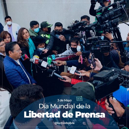 Arce reafirma su compromiso con la libertad de prensa y destaca la importancia de labor periodística frente a las noticias falsas