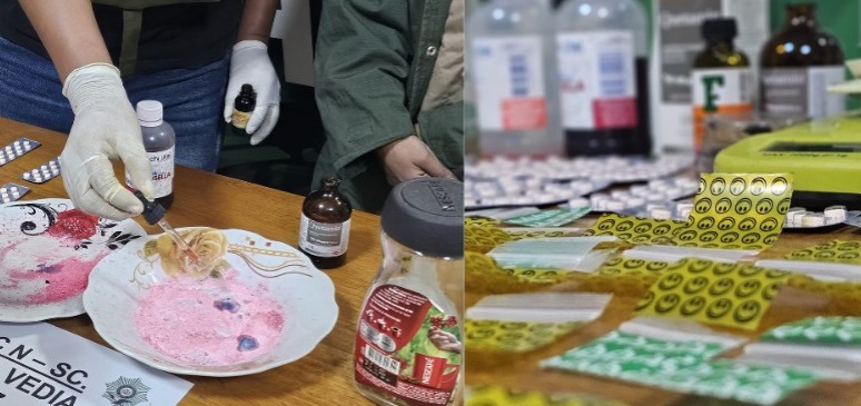 Felcn interviene laboratorio de droga sintética y aprehende a una mujer en Santa Cruz 