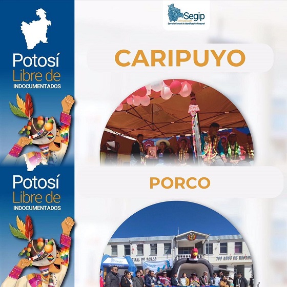 Porco y Caripuyo se suman a la lista de municipios potosinos declarados “libre de indocumentados”