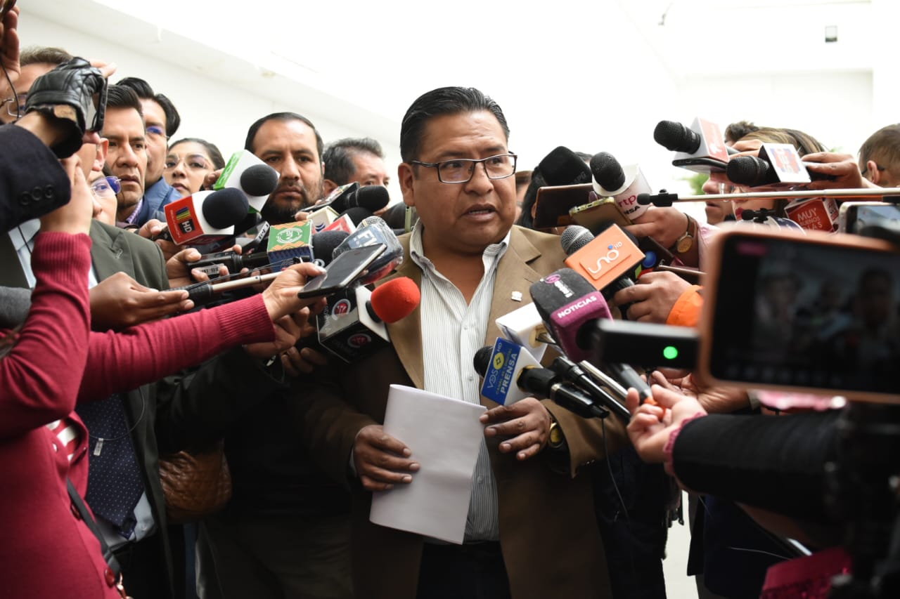 Jauregui reprocha “doble moral” de senadores afines a Evo en proceso de renovación de autoridades judiciales. Foto: Gustavo Ticona.