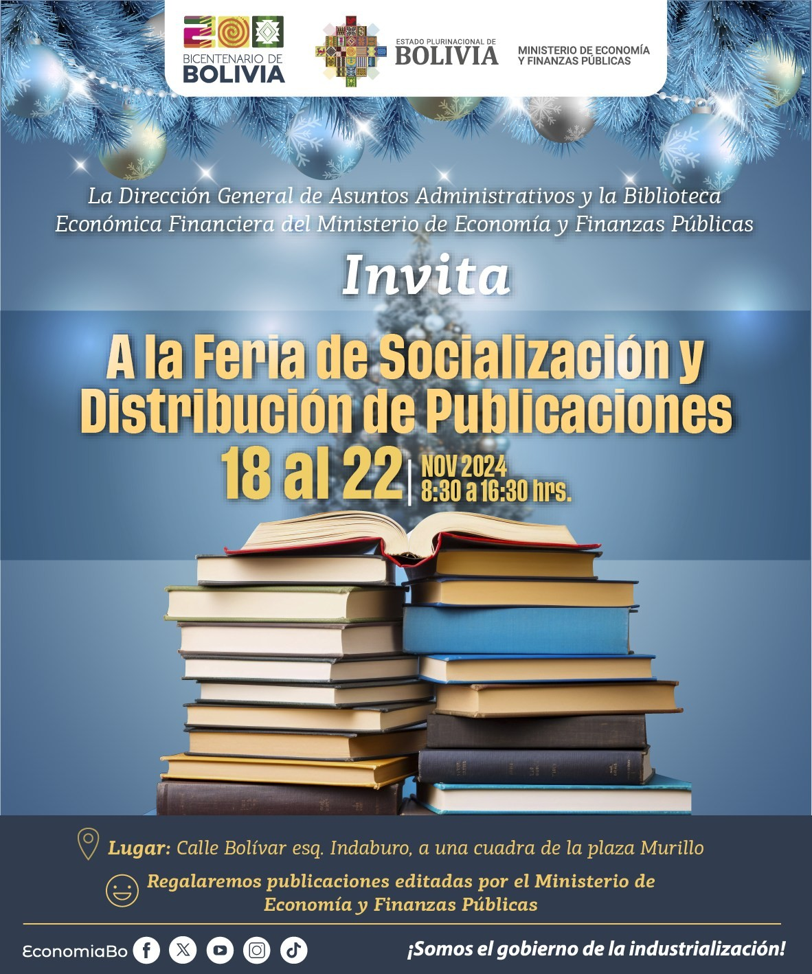Ministerio de Economía invita a la feria de socialización y distribución de publicaciones