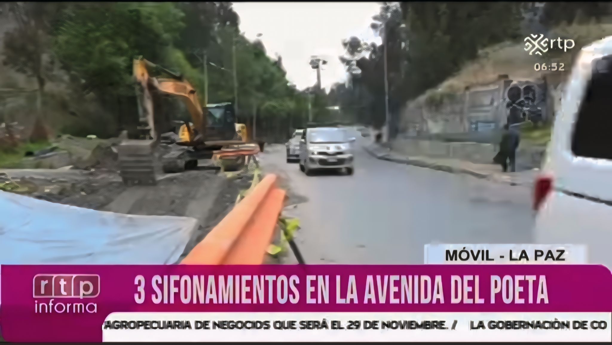 Tres sifonamientos se presentan en la avenida del Poeta de la urbe paceña