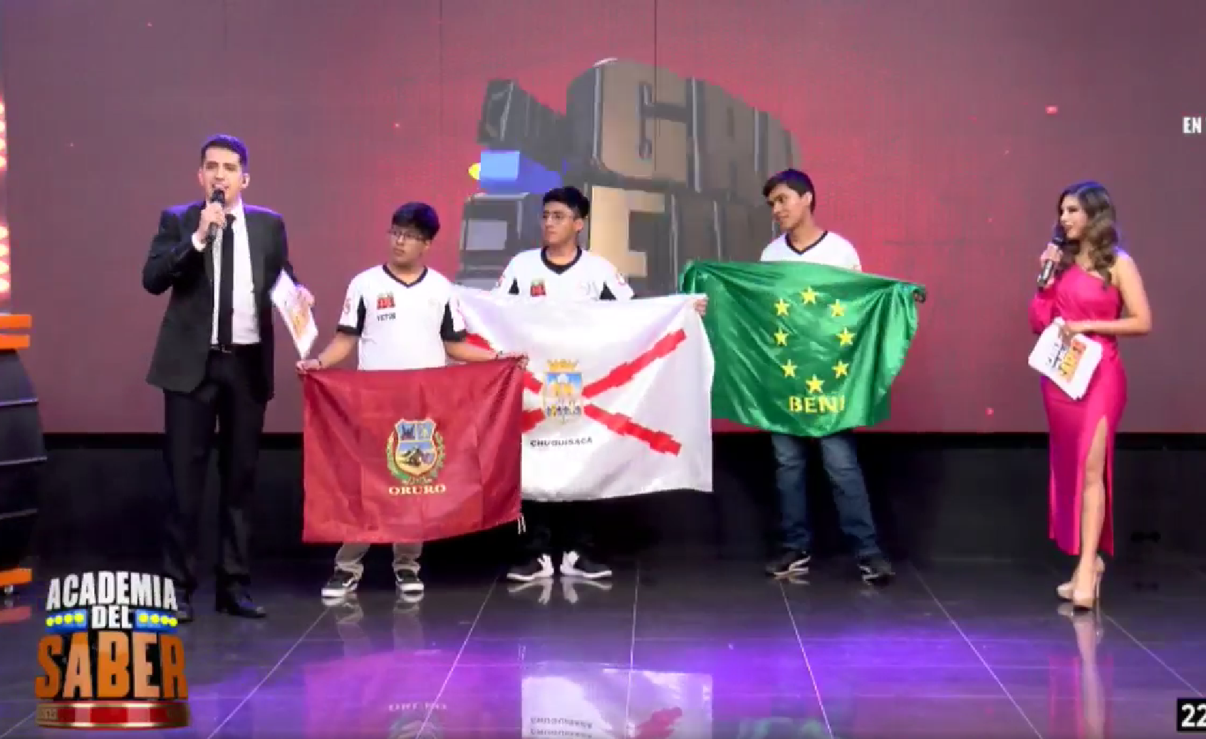 René Montaño de Beni, Víctor Solíz de Oruro y Franklin Falón de Chuquisaca son finalistas de “La Academia del Saber” 