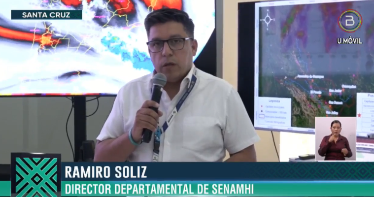 Ingresará frente frío con lluvias dispersas en el norte integrado y la Chiquitania en Santa Cruz