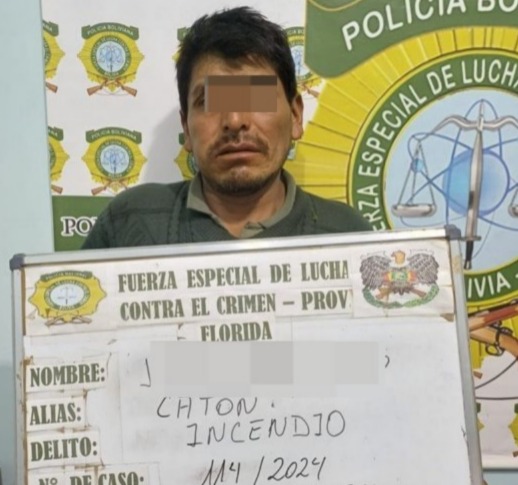 Aprehenden a presunto responsable del incendio en Pampa Grande