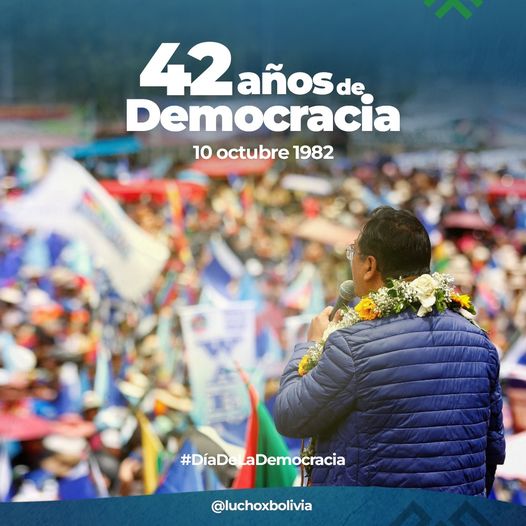 Arce conmemora el Día de la Democracia con el reto de defenderla contra intereses golpistas 