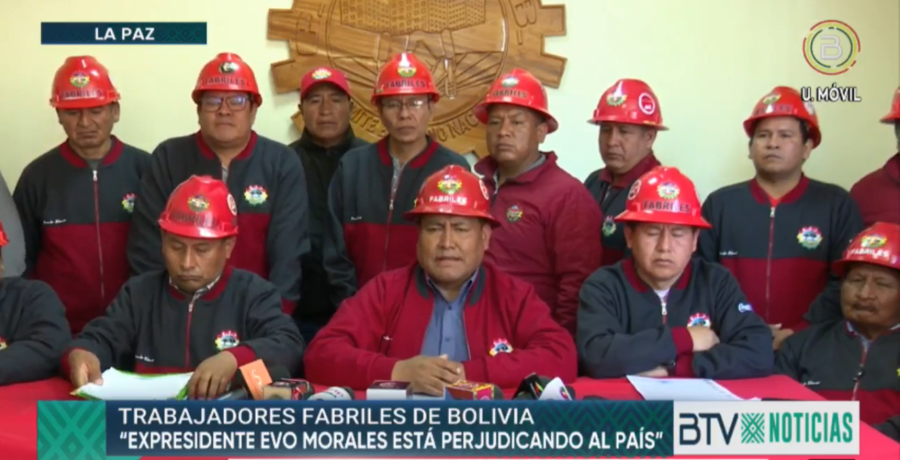 Fabriles piden aplicar la Constitución Política del Estado ante bloqueo evista