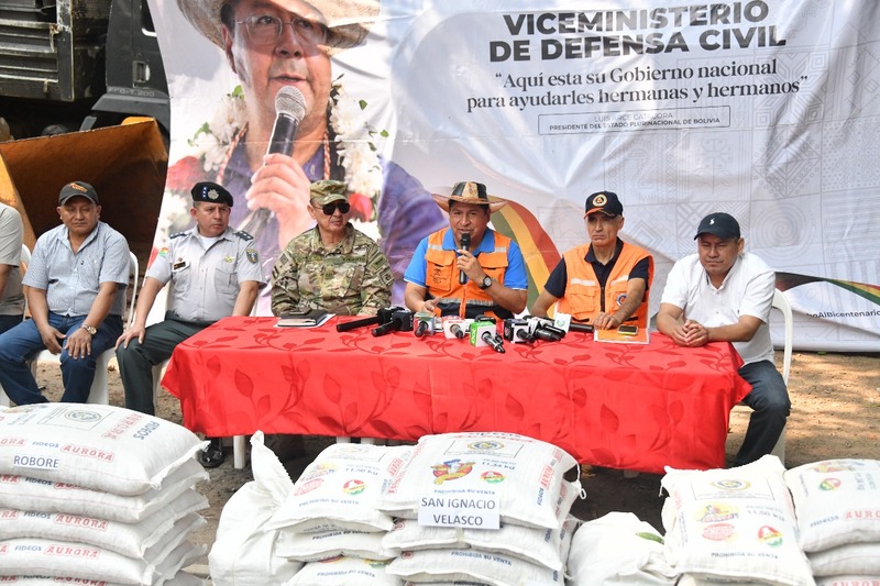 Entregan más de 62 t de alimentos para comunidades indígenas de la Chiquitania afectadas por los incendios 