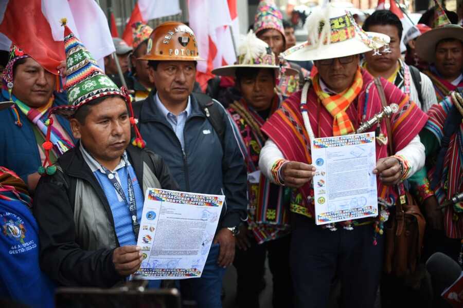 Organizaciones sociales de Potosí dan 72 horas al Legislativo para aprobar créditos de inversión 