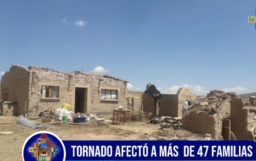Fuerte tornado azota 6 comunidades de Laja, deja al menos a 47 familias afectadas