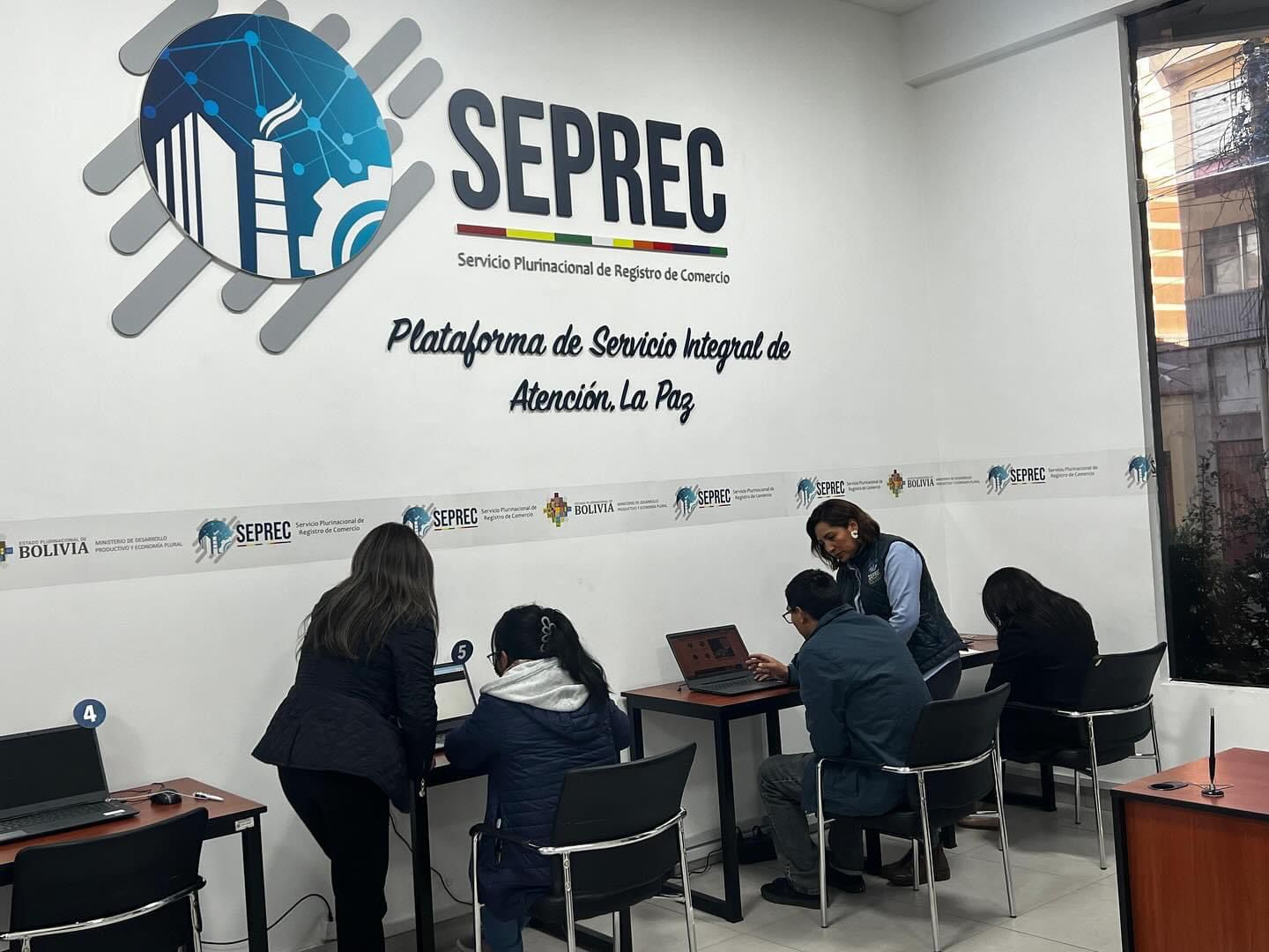 Seprec cumple 3 años con la inscripción de 38.272 nuevas empresas, La Paz lidera la lista