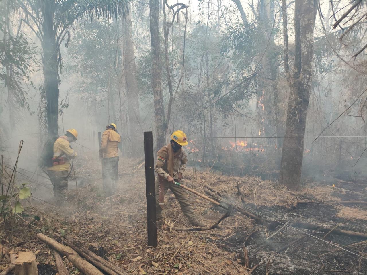 Los incendios forestales persisten en 39 comunidades de Santa Cruz y Beni