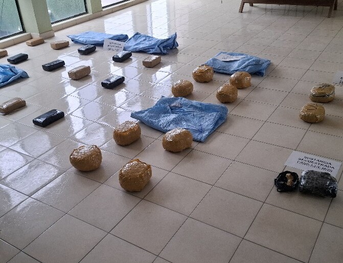 Secuestran marihuana camuflada en encomiendas que pretendía llevarse a la frontera con Argentina 