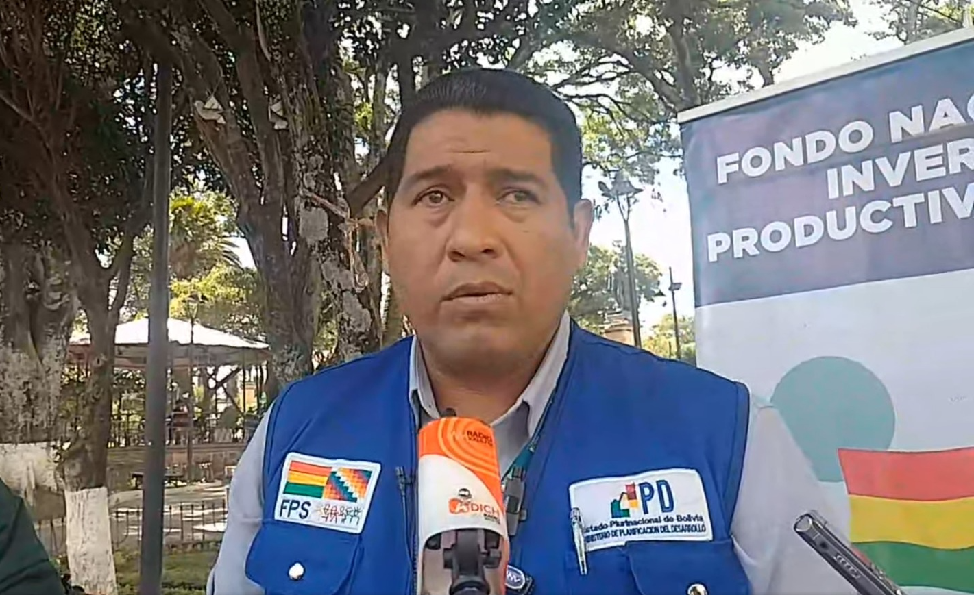 Gonzalo Salazar, gerente departamental del FPS Chuquisaca. Captura: ADICH Radio