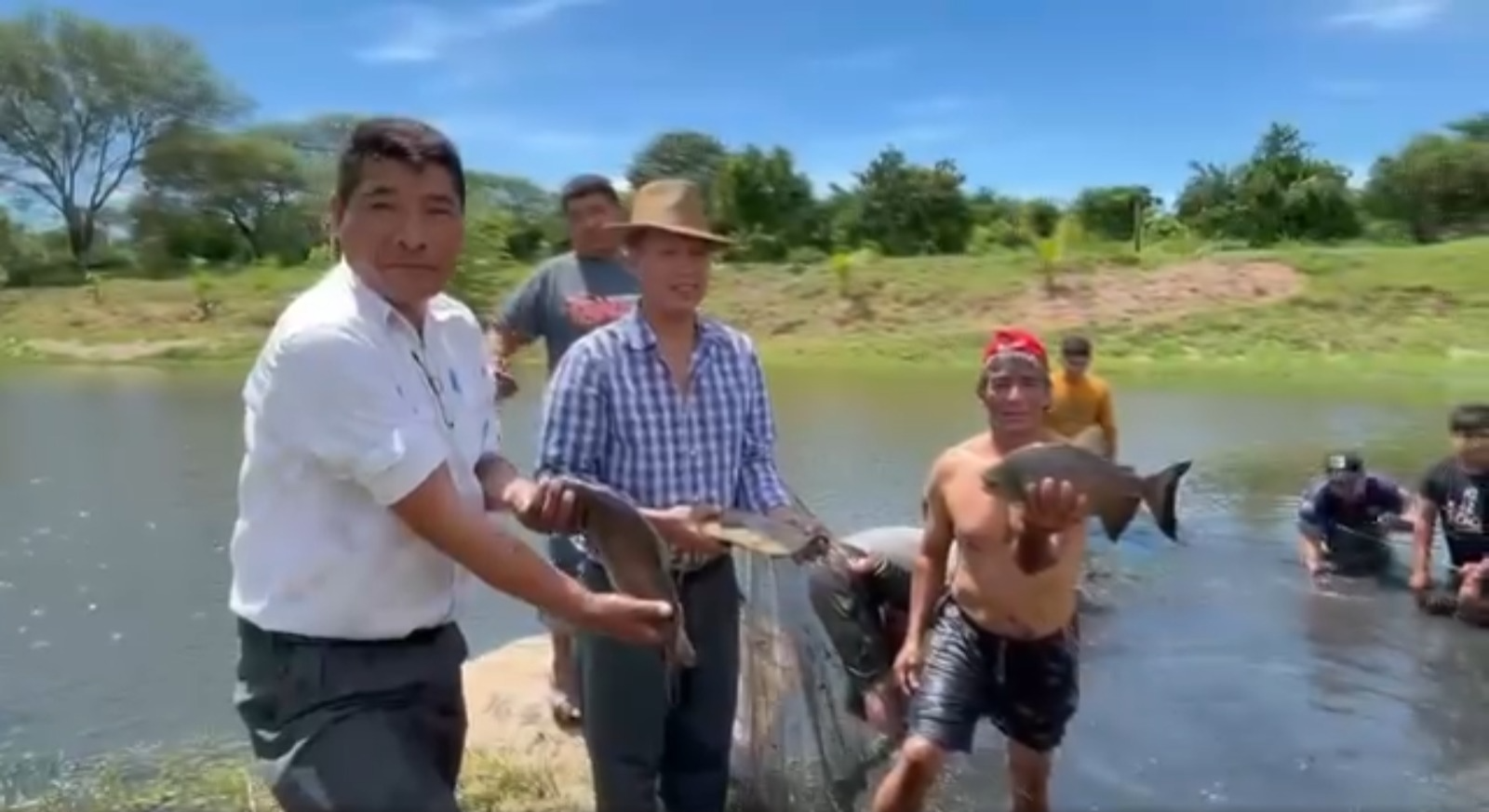 Producción de pacú en granja piscícola en el municipio de El Torno, Santa Cruz. Captura: GAM El Torno